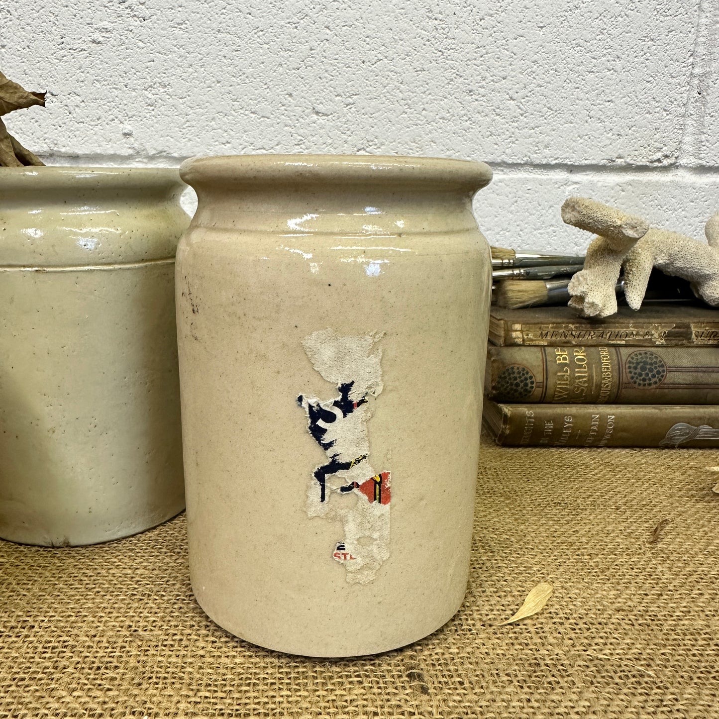 Stoneware Jam Pots, Various