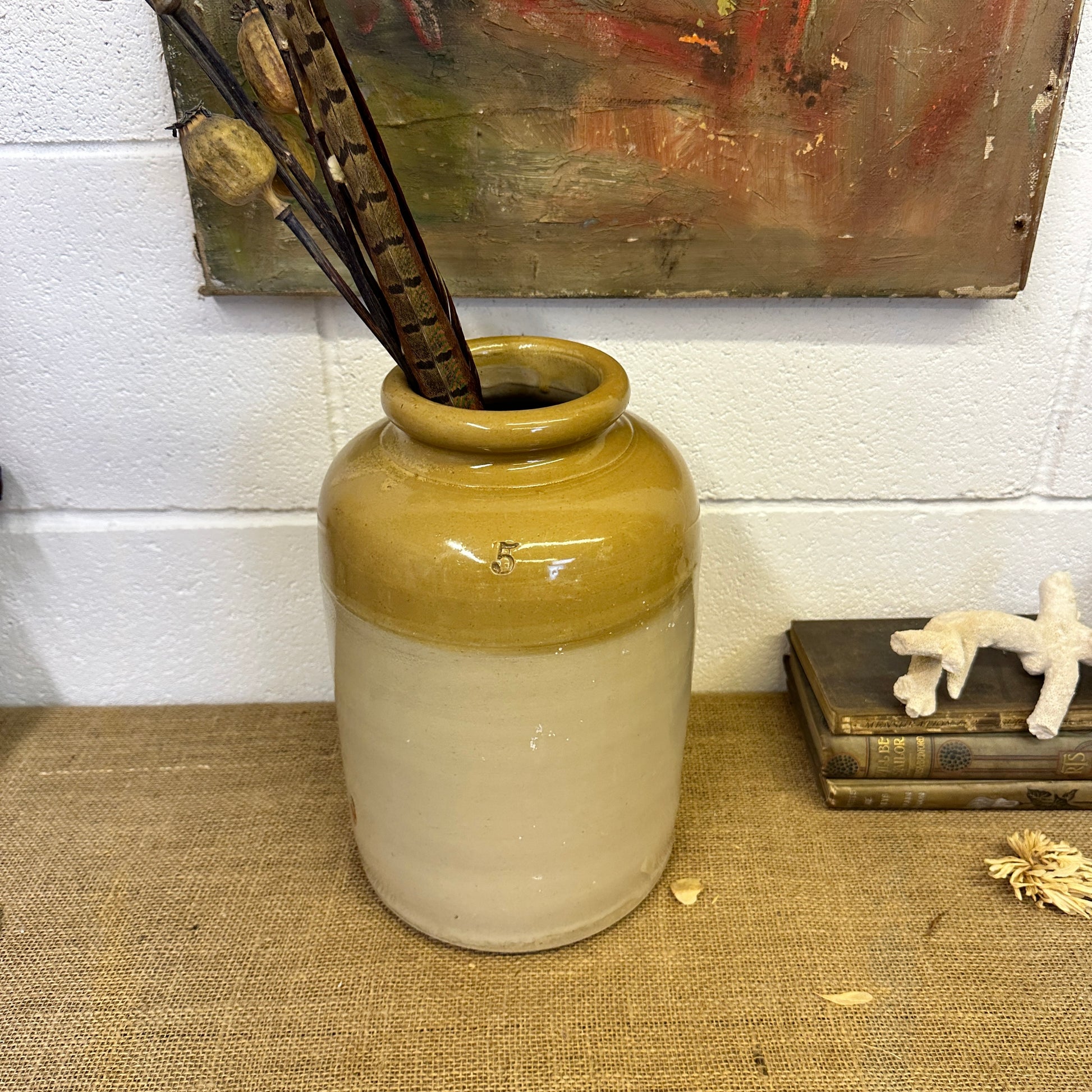 Tall Stoneware Utensils Pot, Vase - The Blind Mole