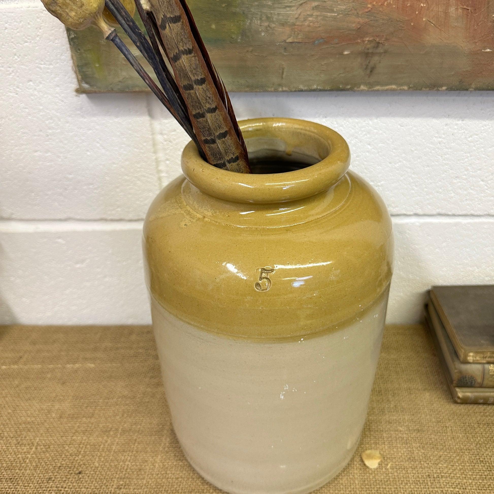 Tall Stoneware Utensils Pot, Vase - The Blind Mole