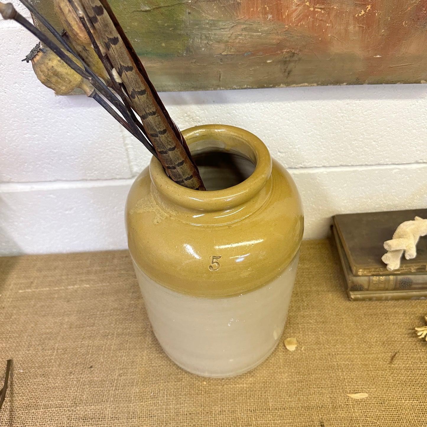 Tall Stoneware Utensils Pot, Vase - The Blind Mole
