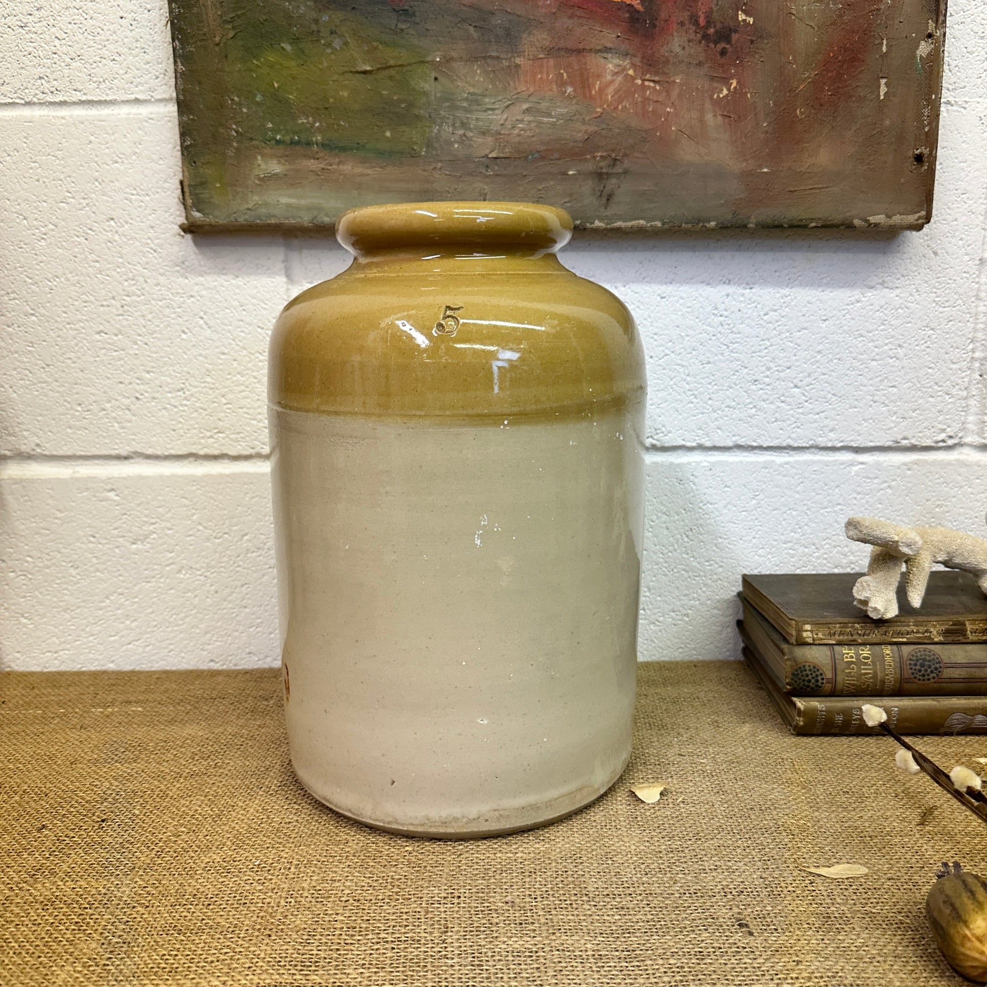 Tall Stoneware Utensils Pot, Vase - The Blind Mole