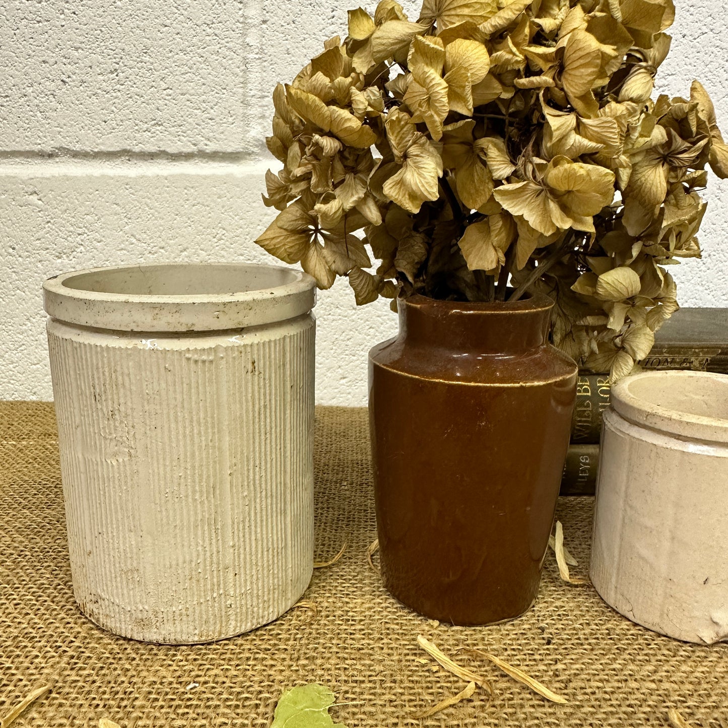 Five Stoneware Bottles