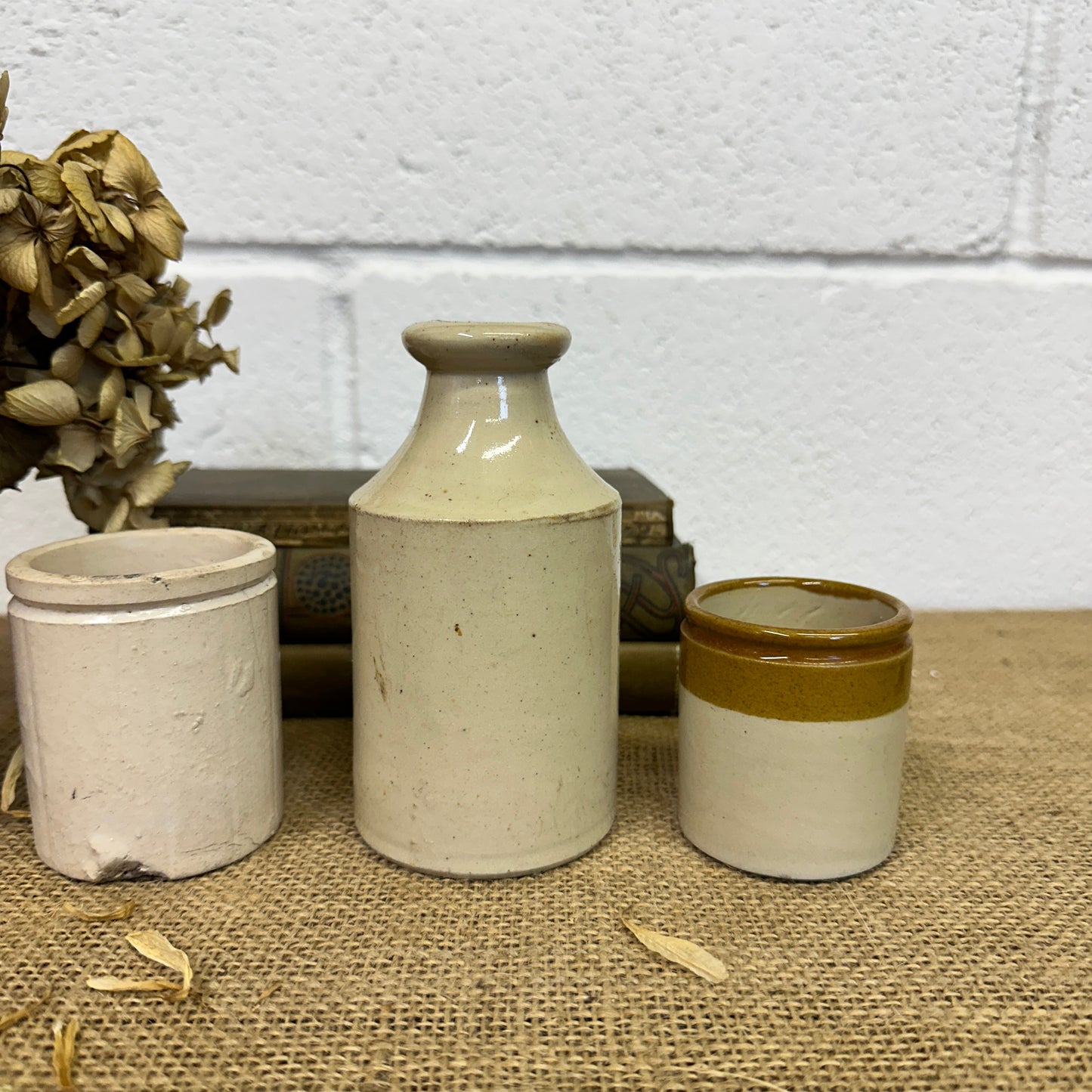 Five Stoneware Bottles
