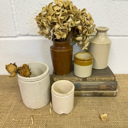Five Stoneware Bottles