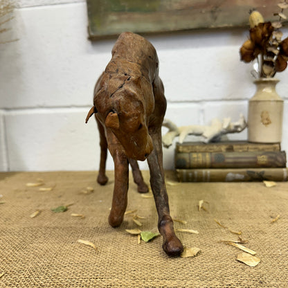 Mid Century Leather Horse Figure
