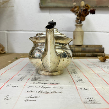 Edwardian Silver EPNS Teapot - The Blind Mole