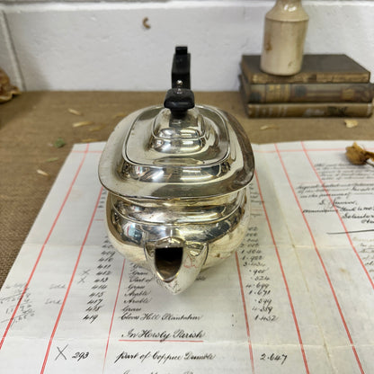 Edwardian Silver EPNS Teapot - The Blind Mole