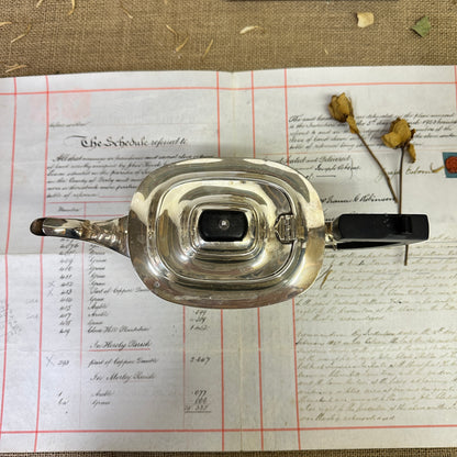 Edwardian Silver EPNS Teapot - The Blind Mole
