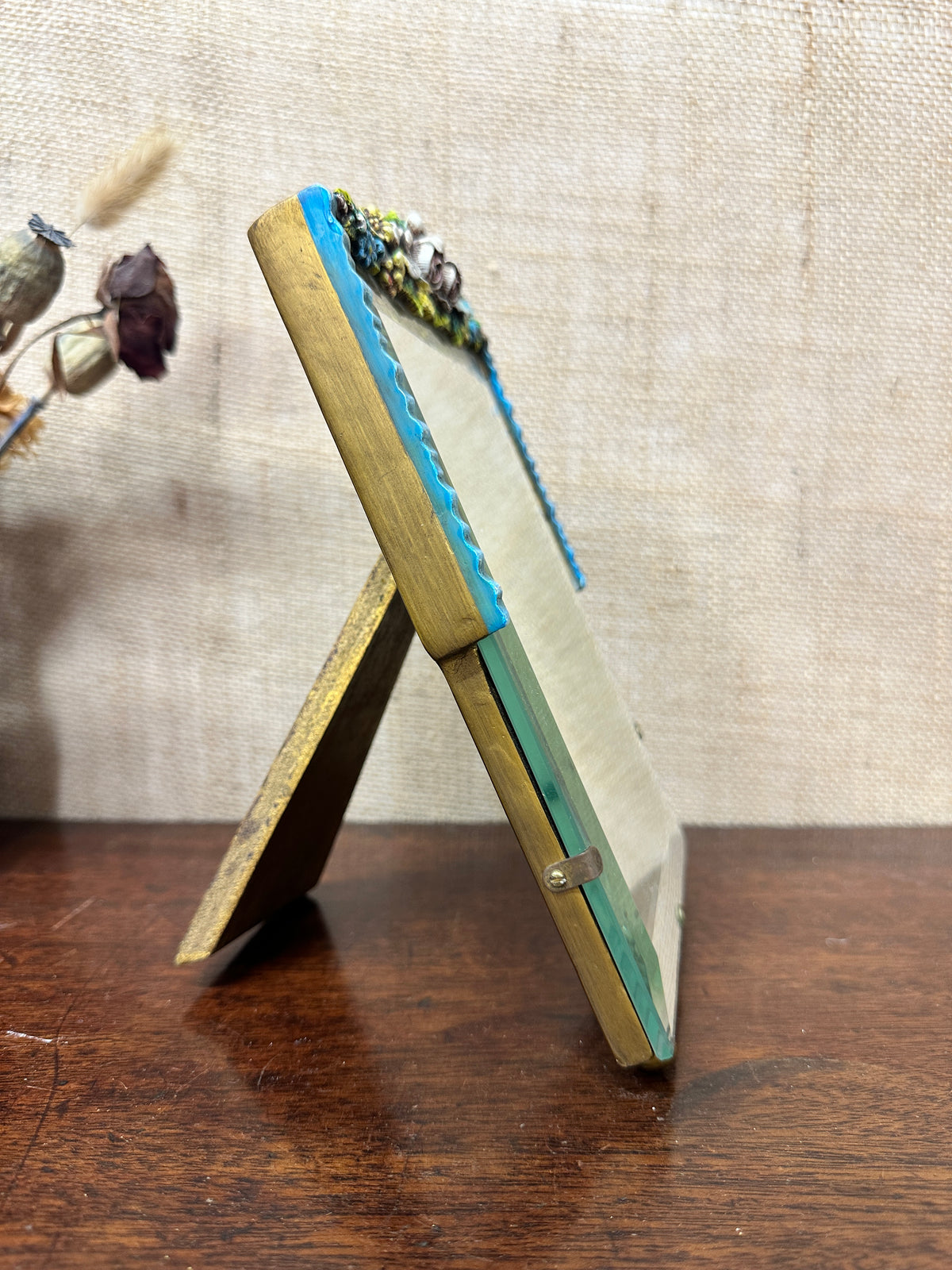 Plaster Gesso Barbola Dressing Table Mirror Square