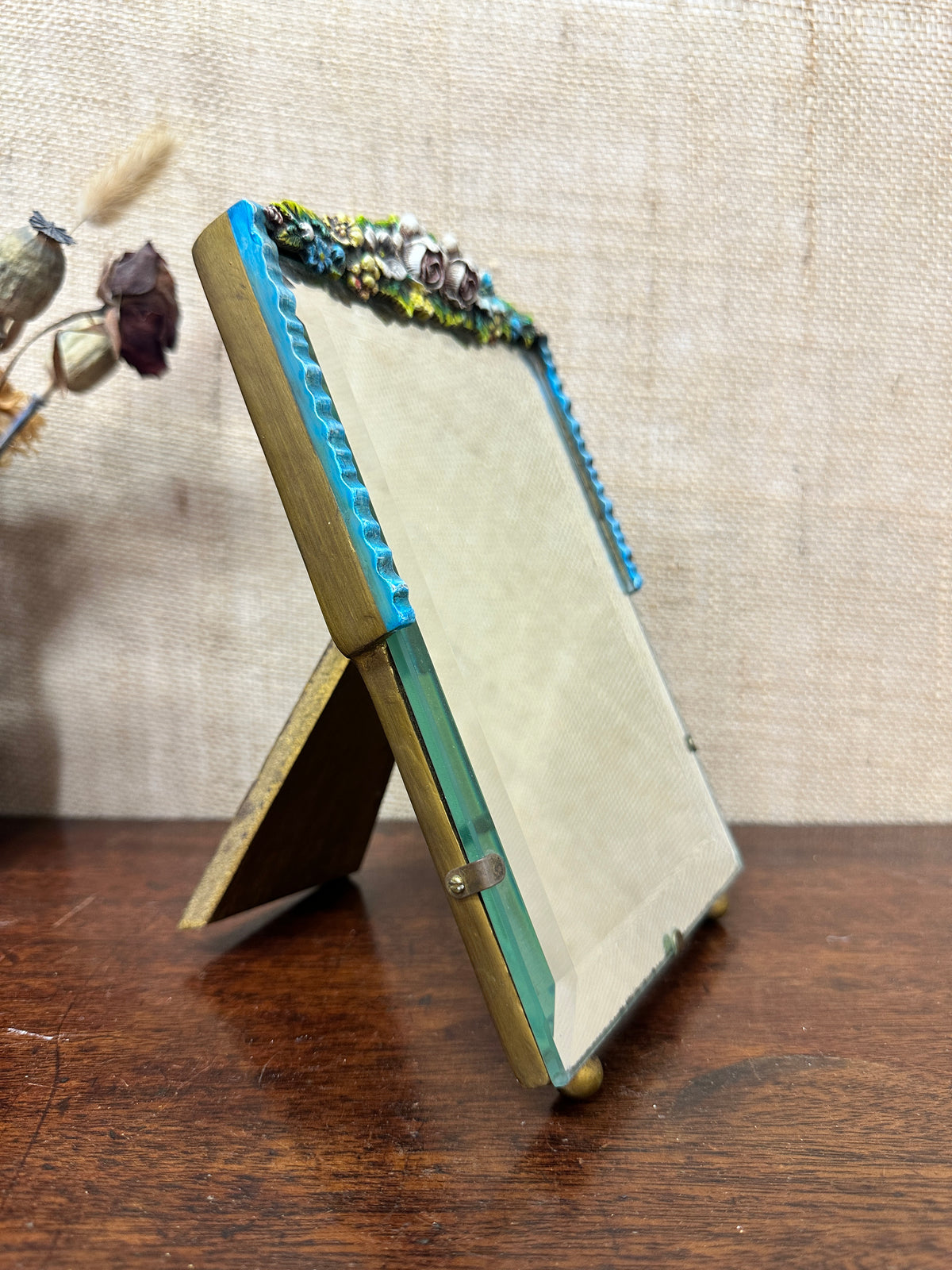 Plaster Gesso Barbola Dressing Table Mirror Square