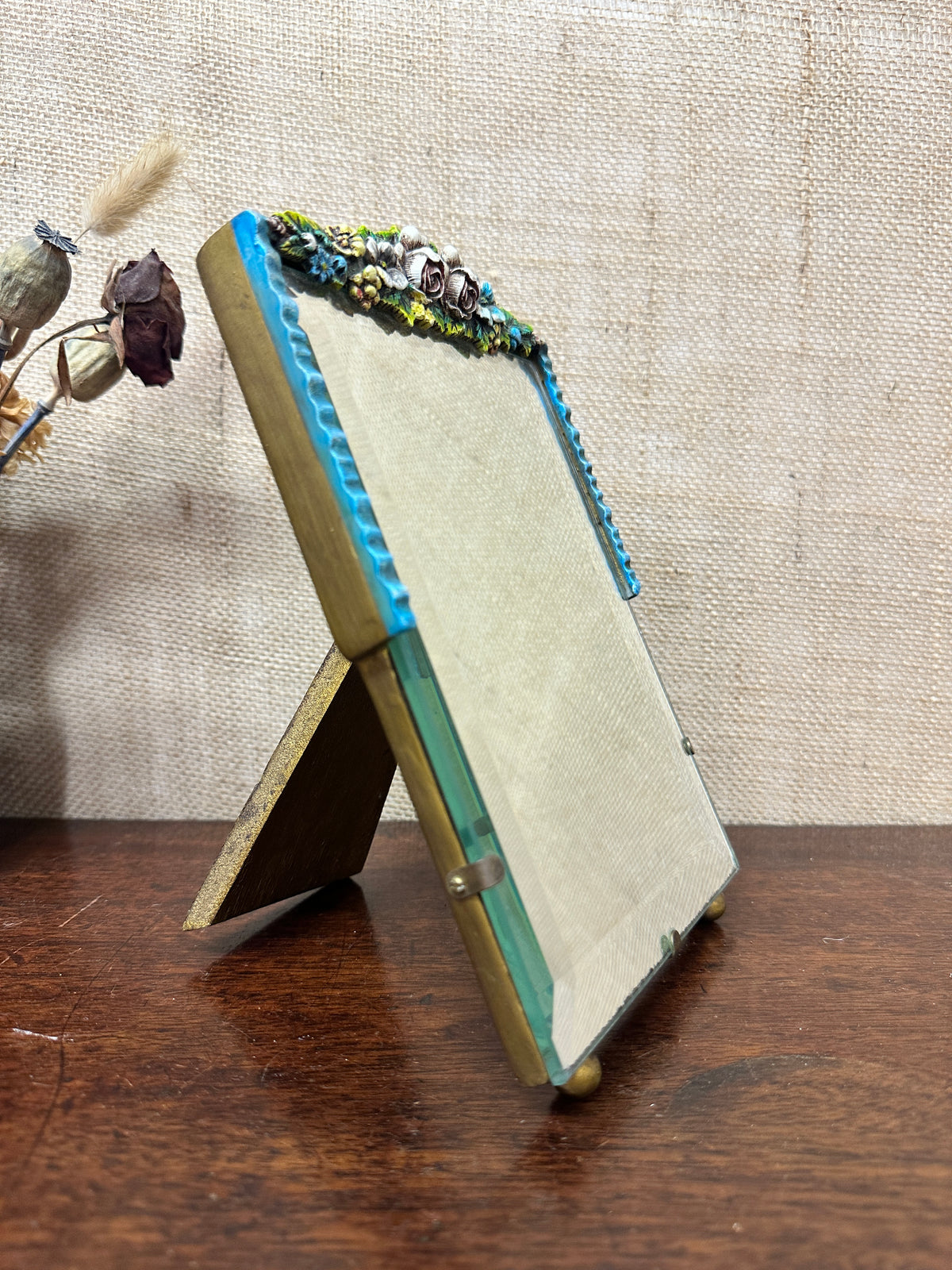 Plaster Gesso Barbola Dressing Table Mirror Square