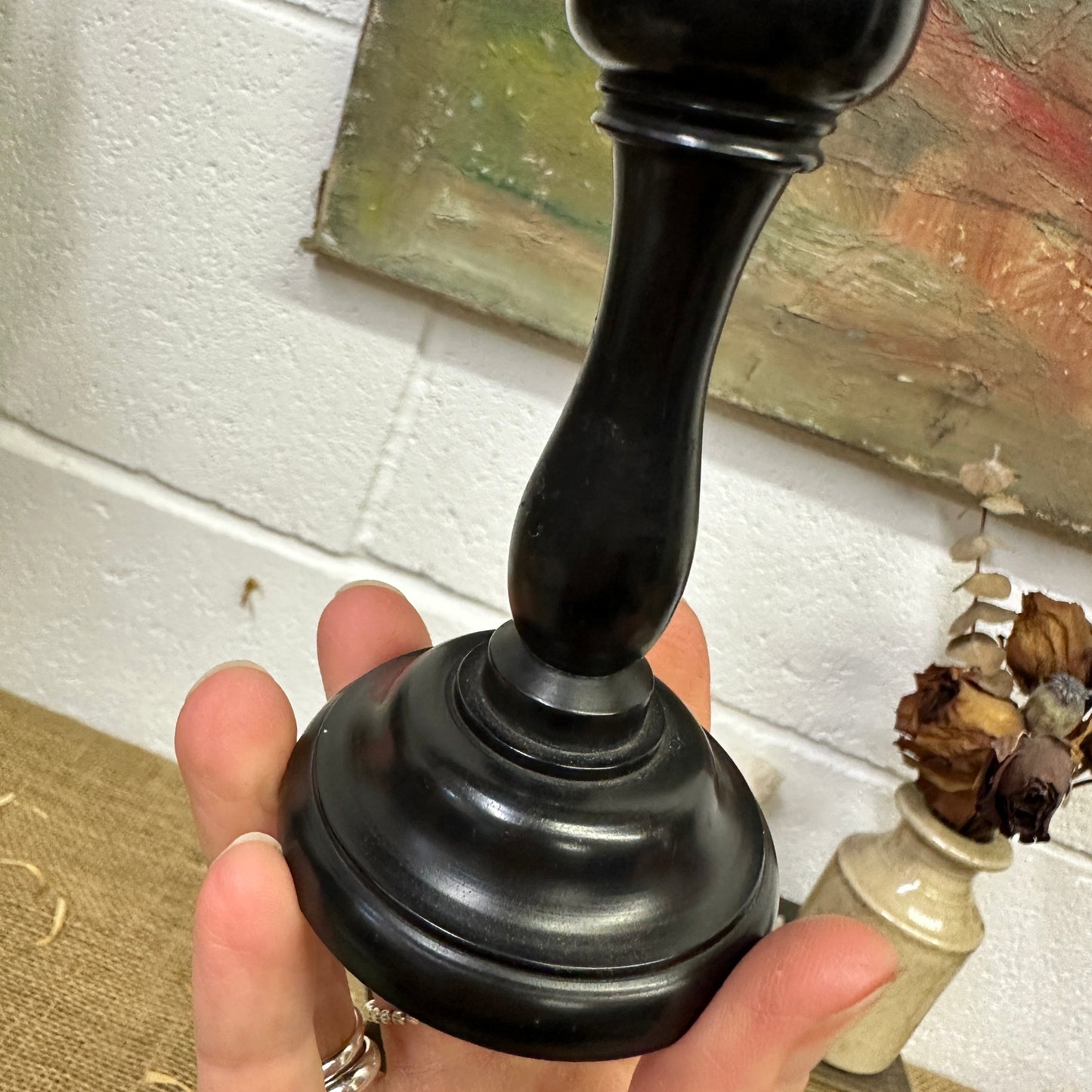 Victorian Ebony Candle Stick