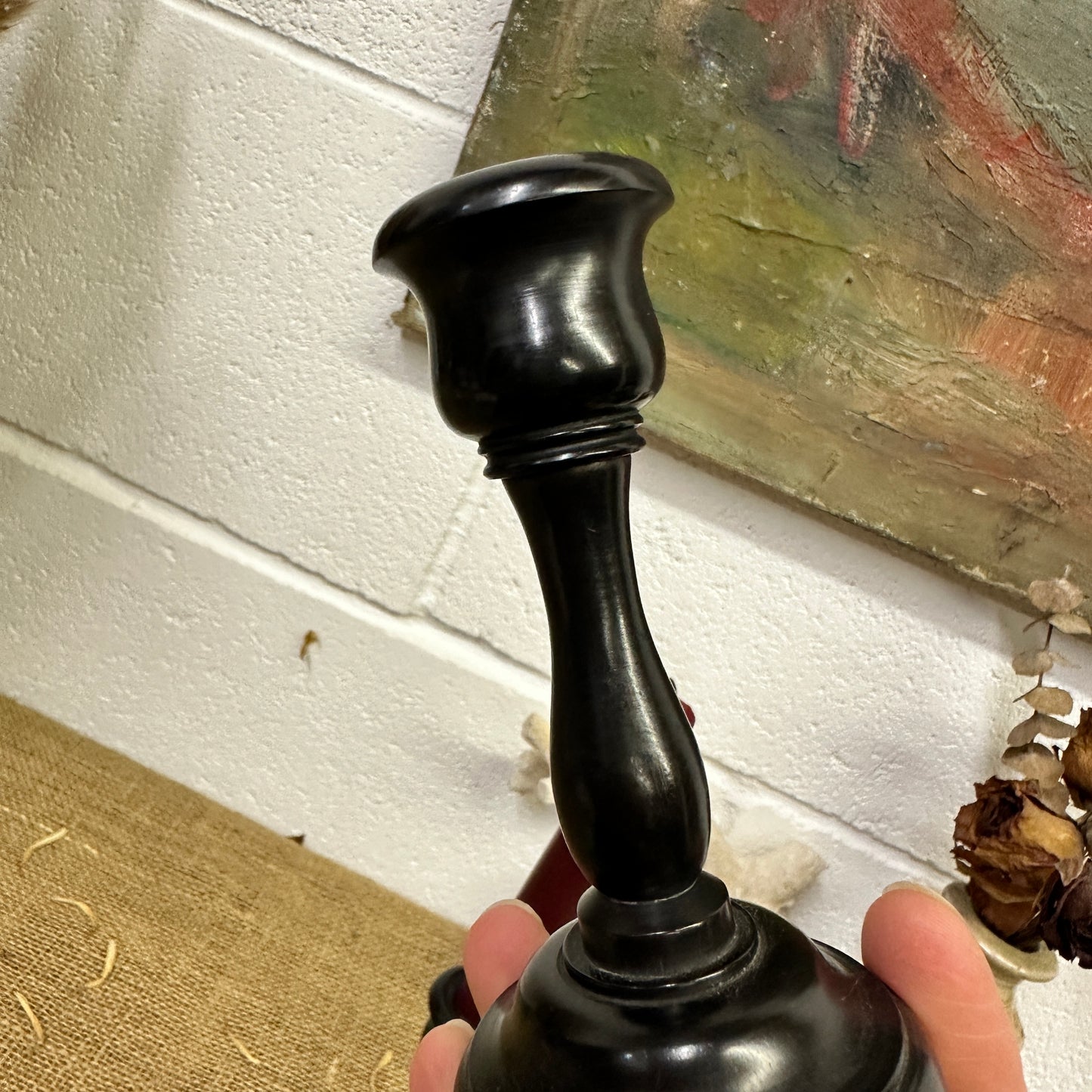 Victorian Ebony Candle Stick