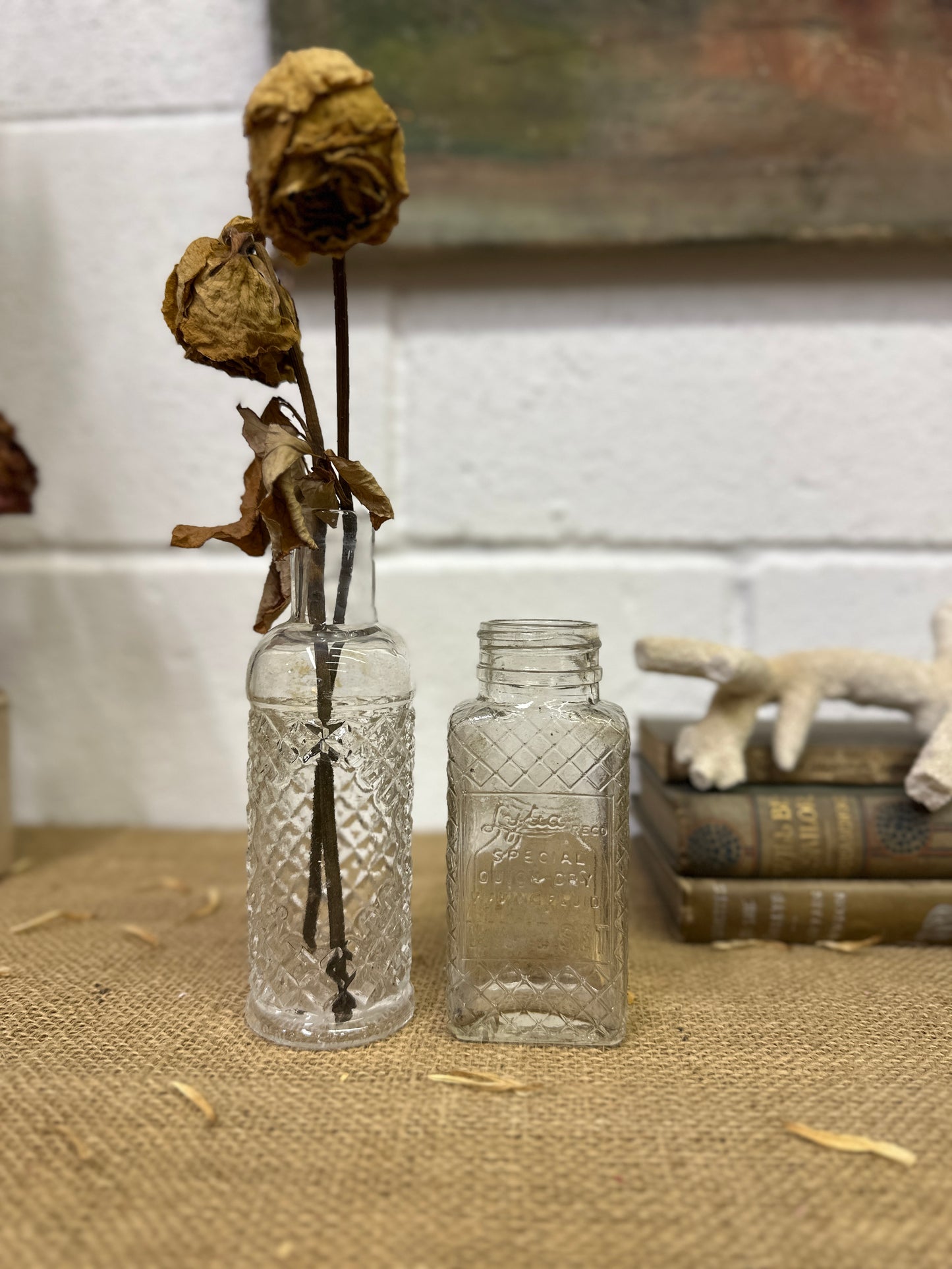 Antique Glass Poison Apothecary Bottles