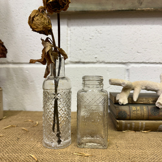 Antique Glass Poison Apothecary Bottles