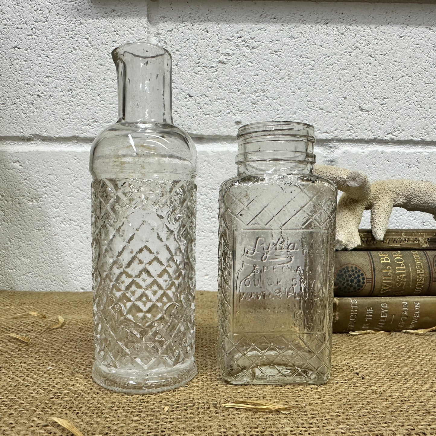Antique Glass Poison Apothecary Bottles