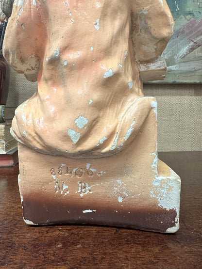 Chalkware Figure Reading Girl