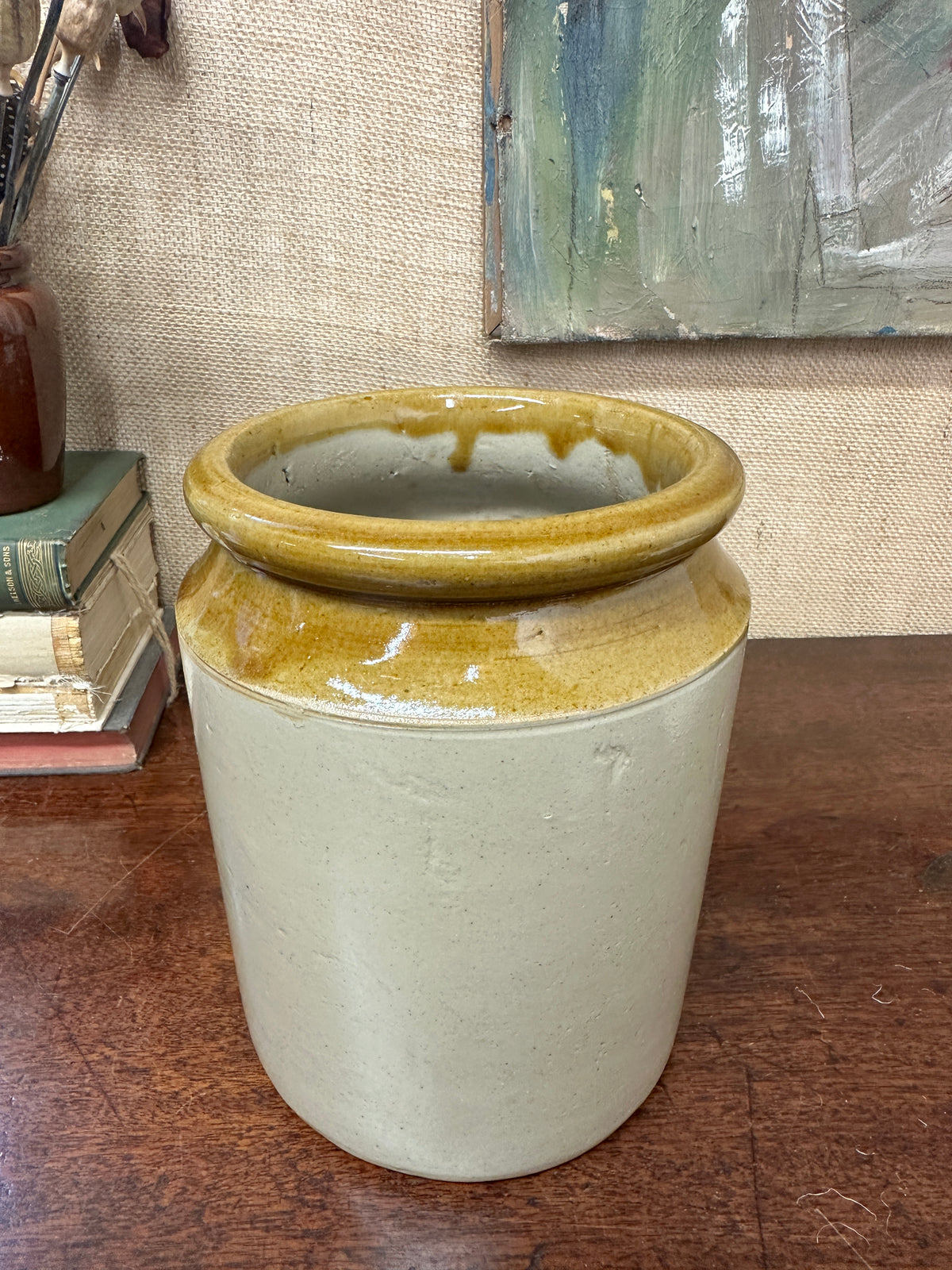 Large Stoneware Utensils Pot, Vase