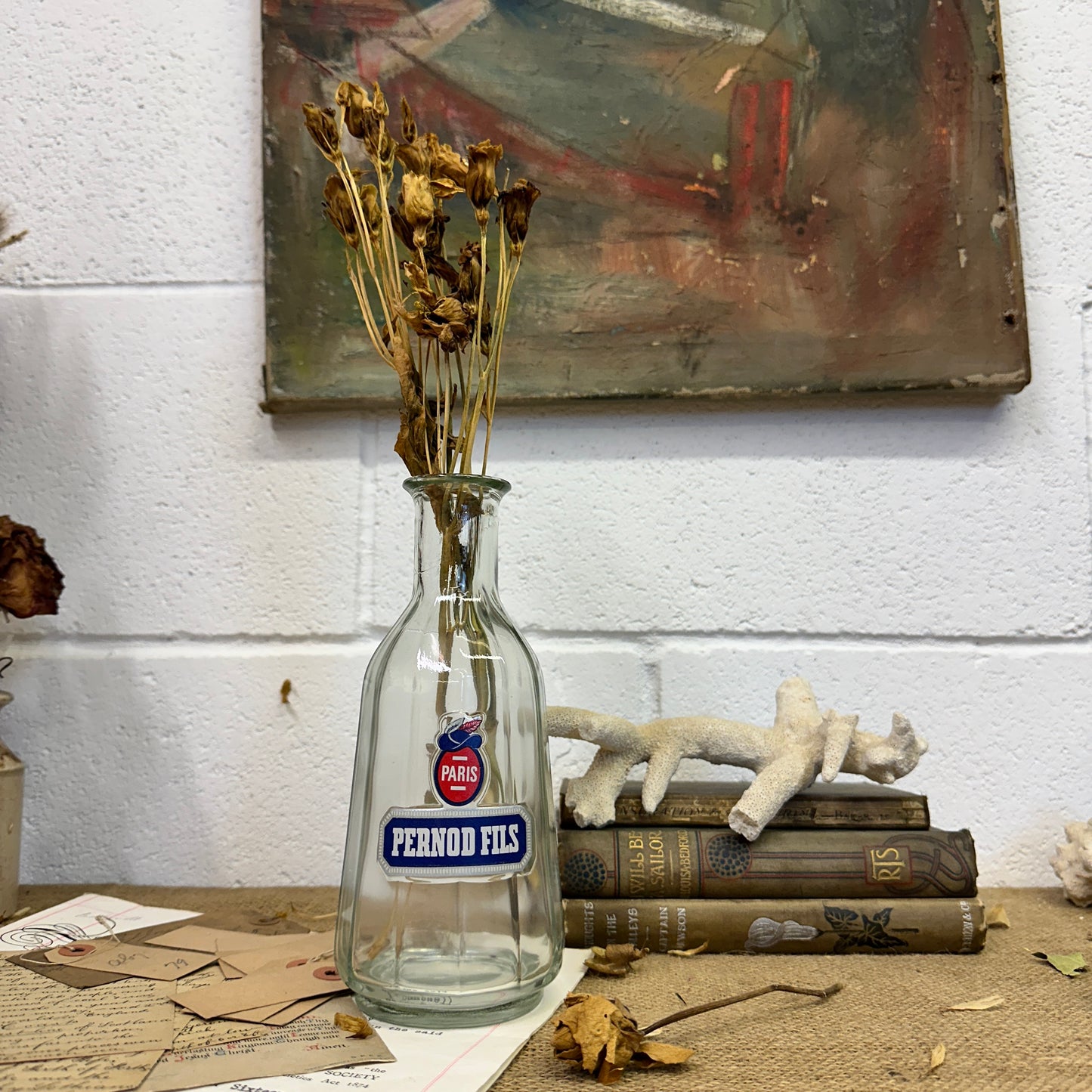 French Pernod Fils Water Carafe Bottle