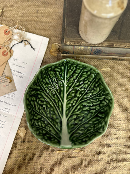 Vintage Portuguese Cabbage Ware Dish