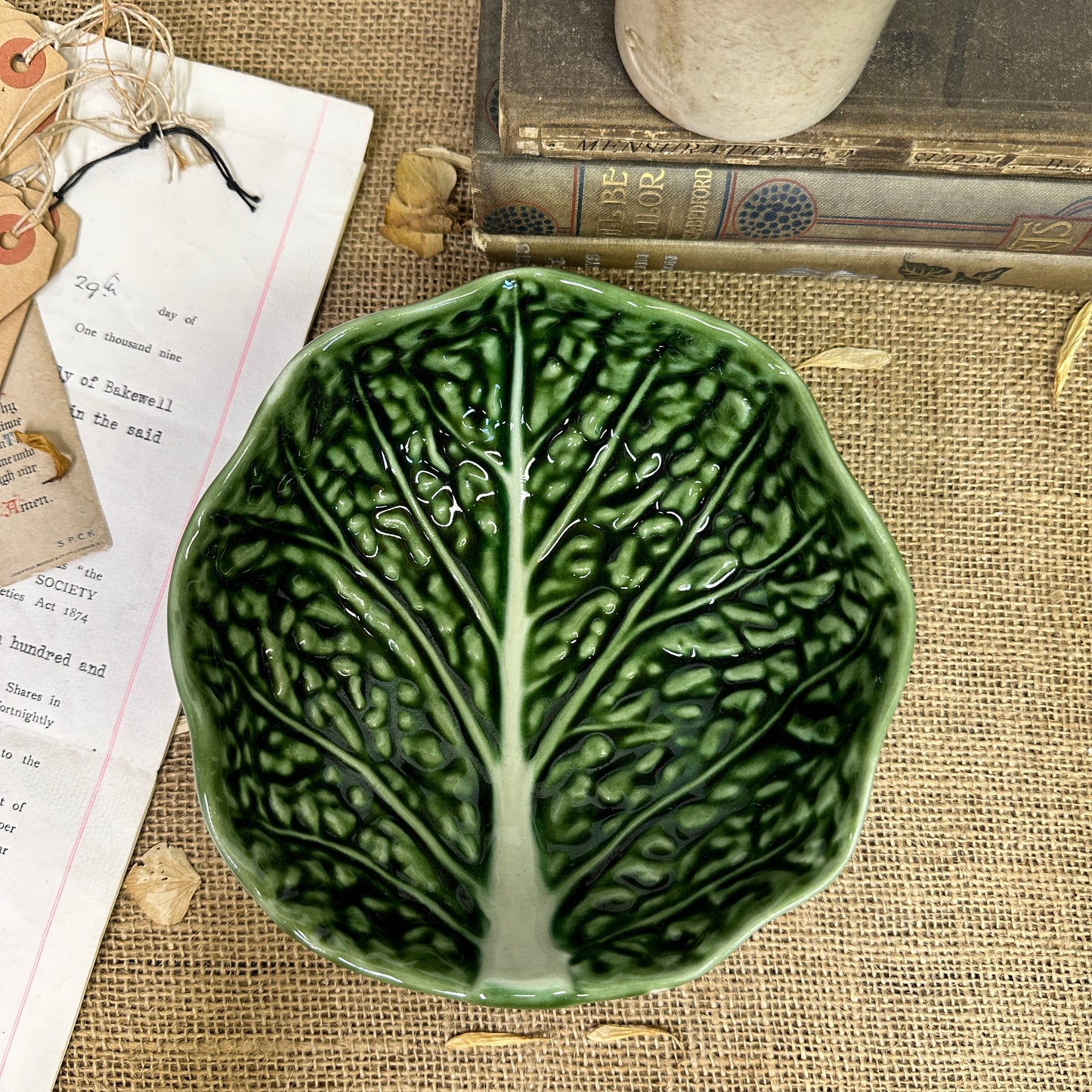 Vintage Portuguese Cabbage Ware Dish