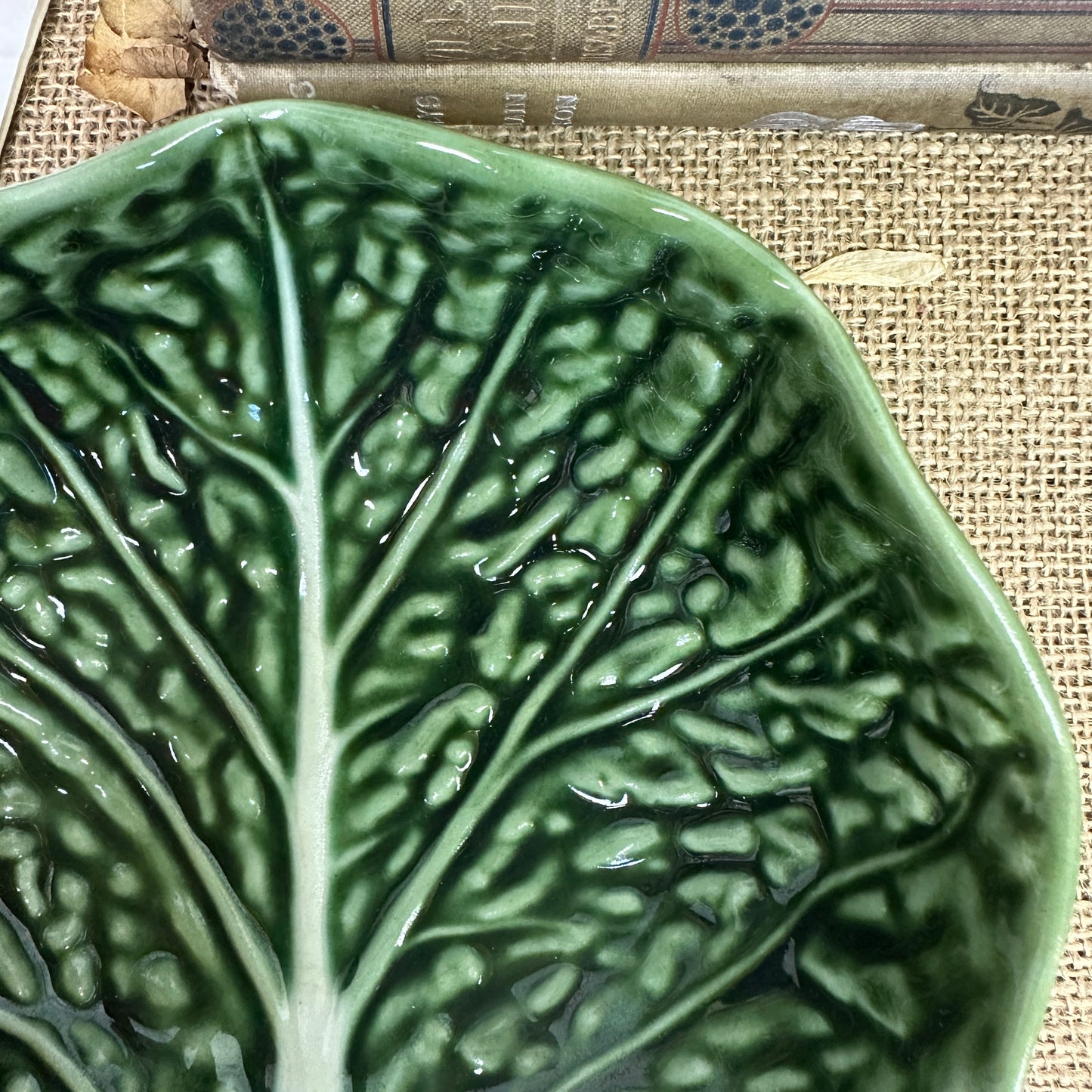 Vintage Portuguese Cabbage Ware Dish