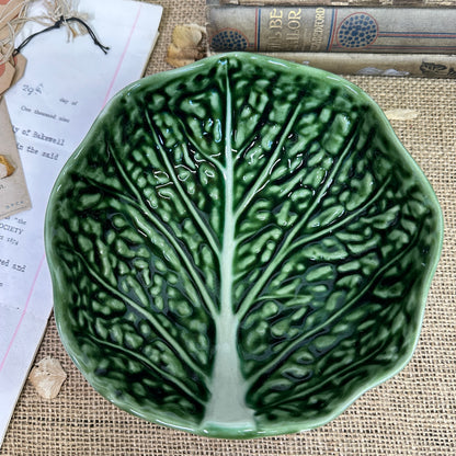 Vintage Portuguese Cabbage Ware Dish