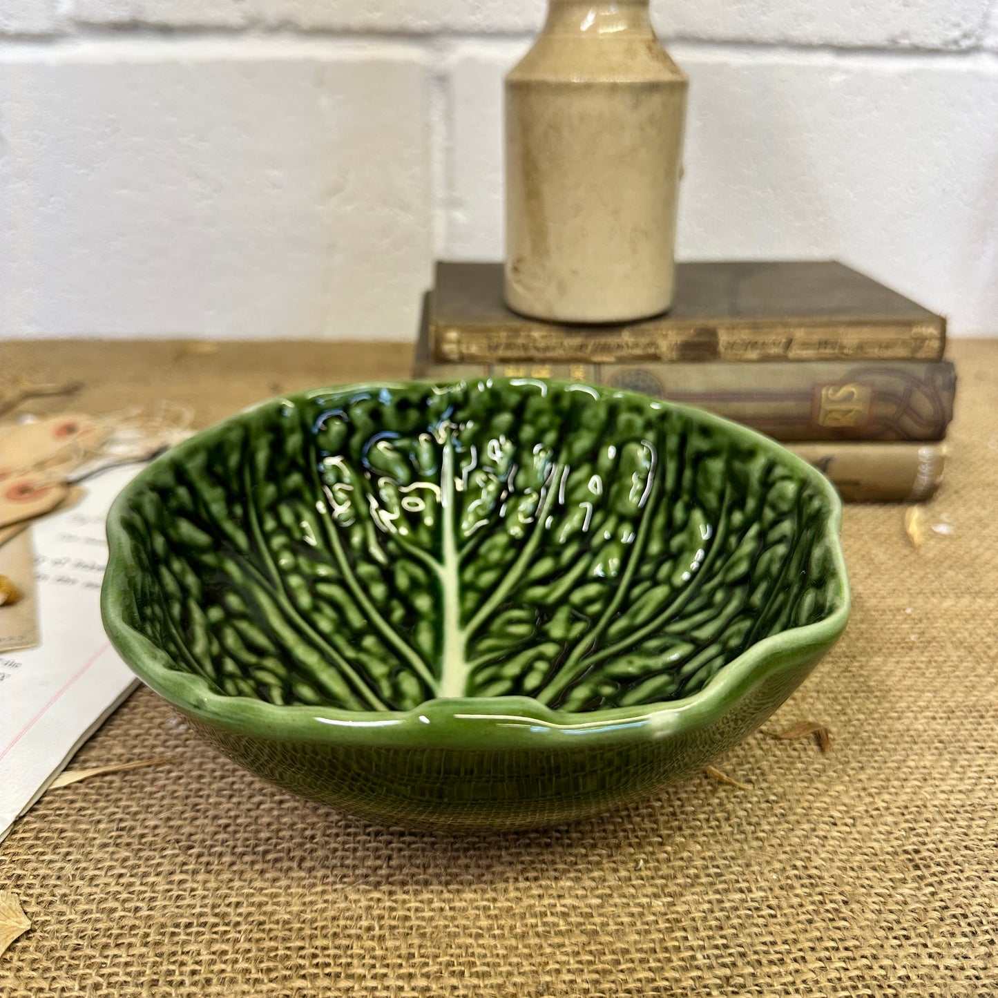 Vintage Portuguese Cabbage Ware Dish