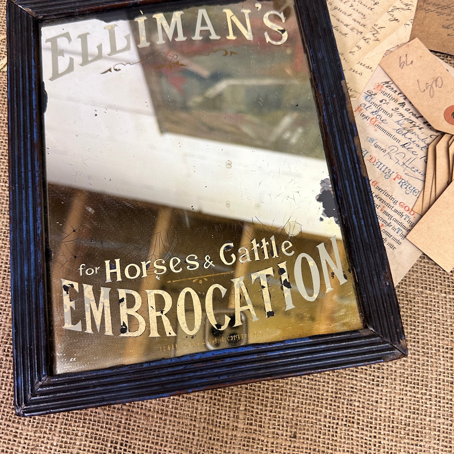 Elliman's Embrocation Advertising Mirror