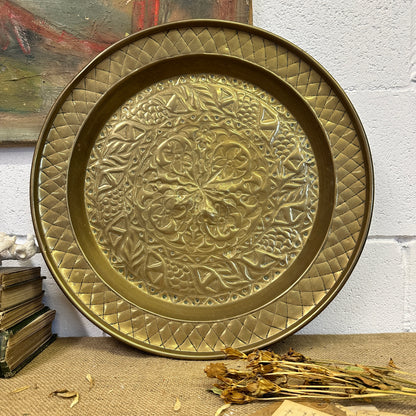Moroccan Large Brass Plate