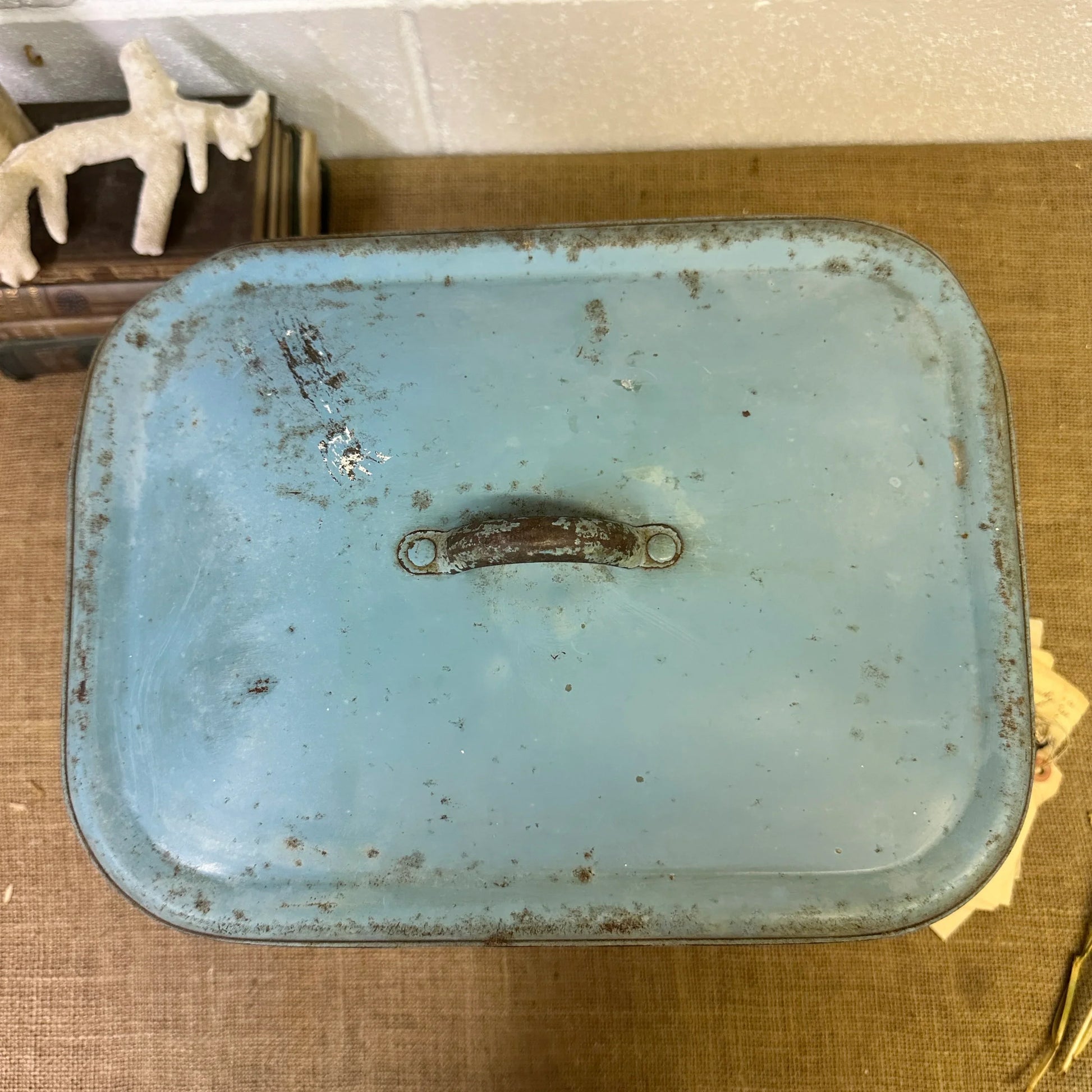 Vintage Enamel Bread Bin - The Blind Mole