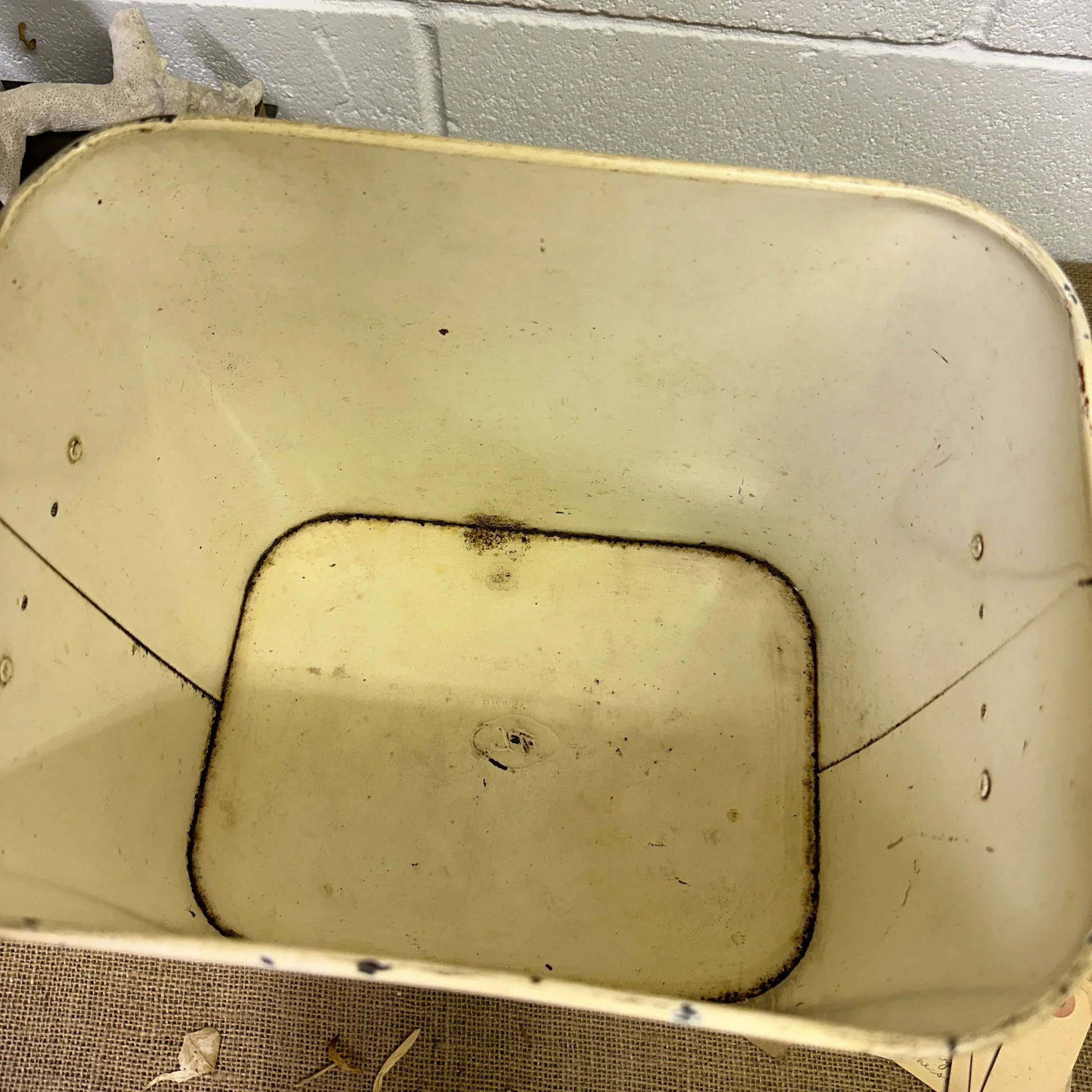 Vintage Enamel Bread Bin - The Blind Mole