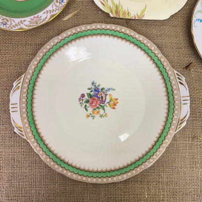 Set of Antique Wall Plates Greens