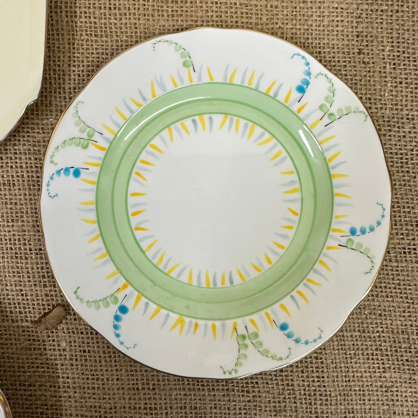 Set of Antique Wall Plates Greens