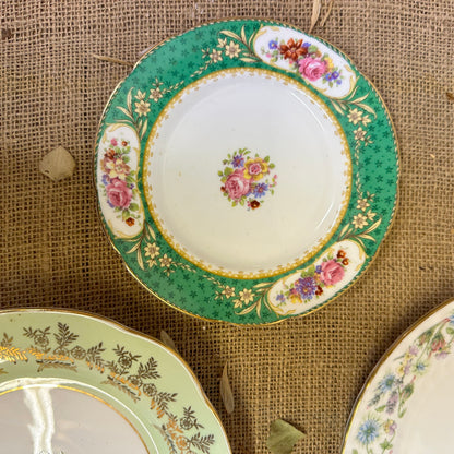 Set of Antique Wall Plates Green