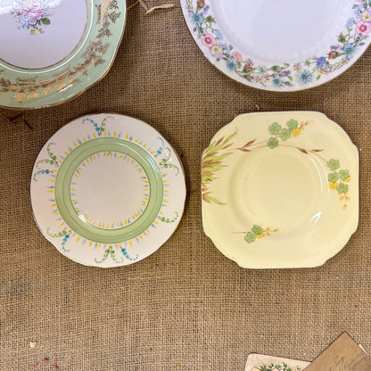 Set of Antique Wall Plates Green