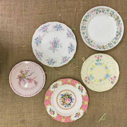 Set of Antique Wall Plates Pink