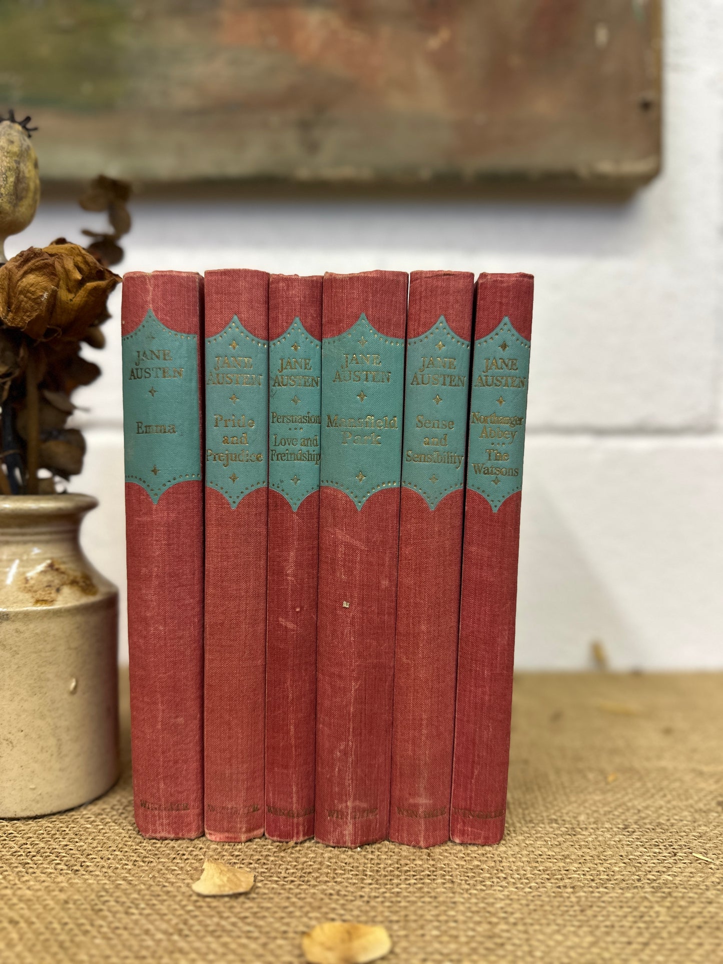 Jane Austen Book Set Red Covers