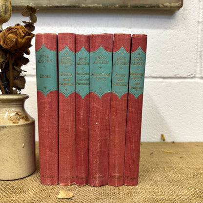 Jane Austen Book Set Red Covers