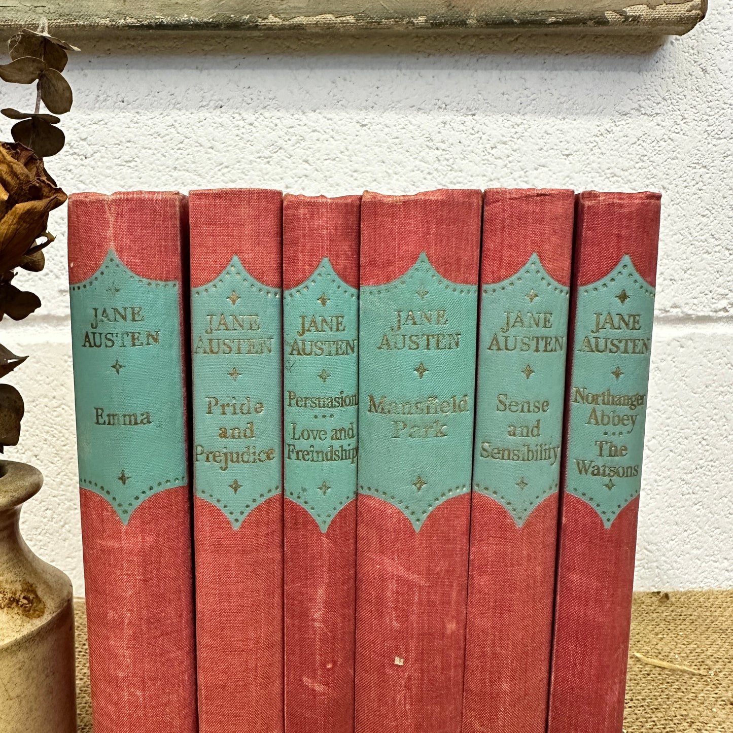 Jane Austen Book Set Red Covers