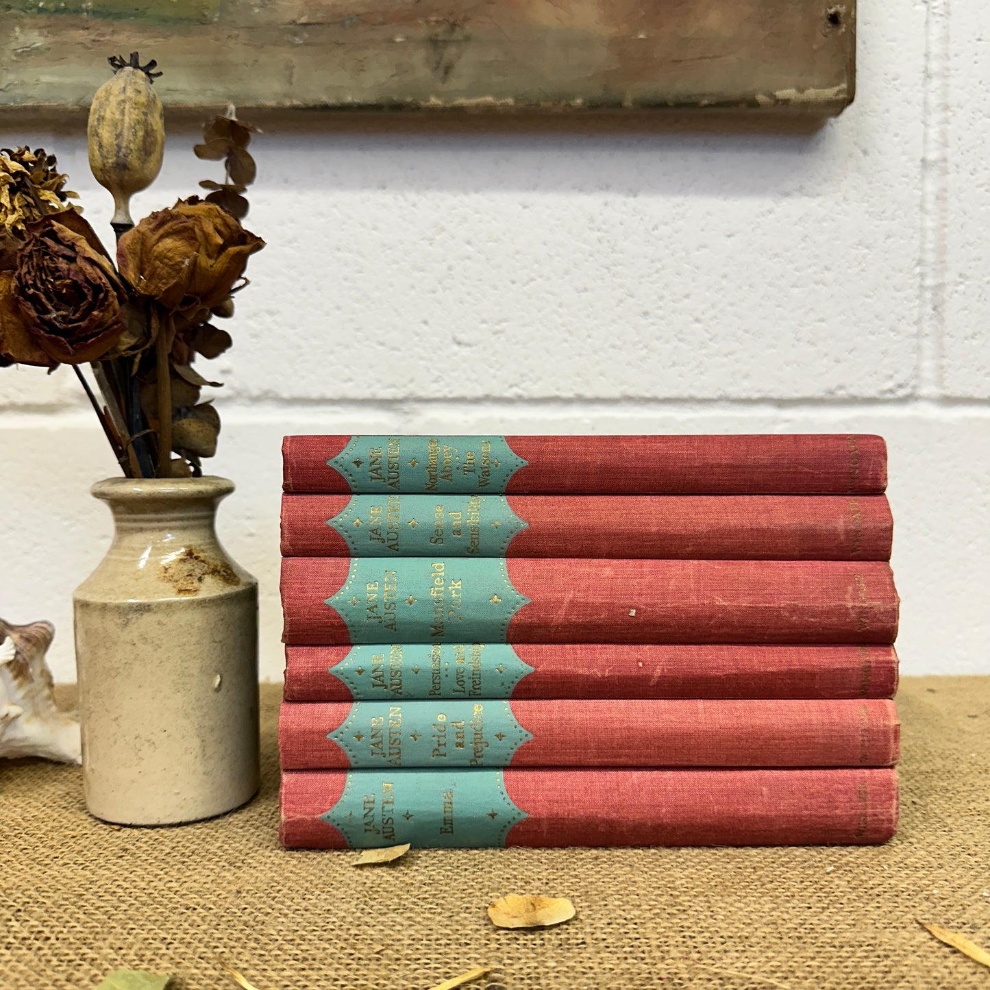 Jane Austen Book Set Red Covers