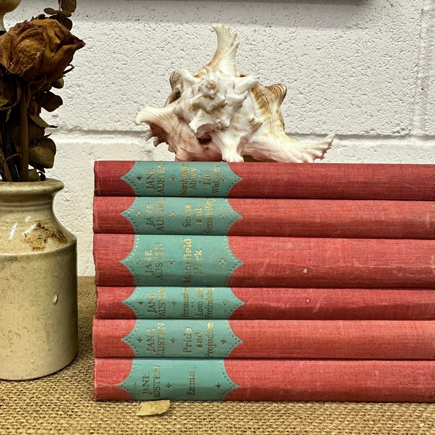 Jane Austen Book Set Red Covers