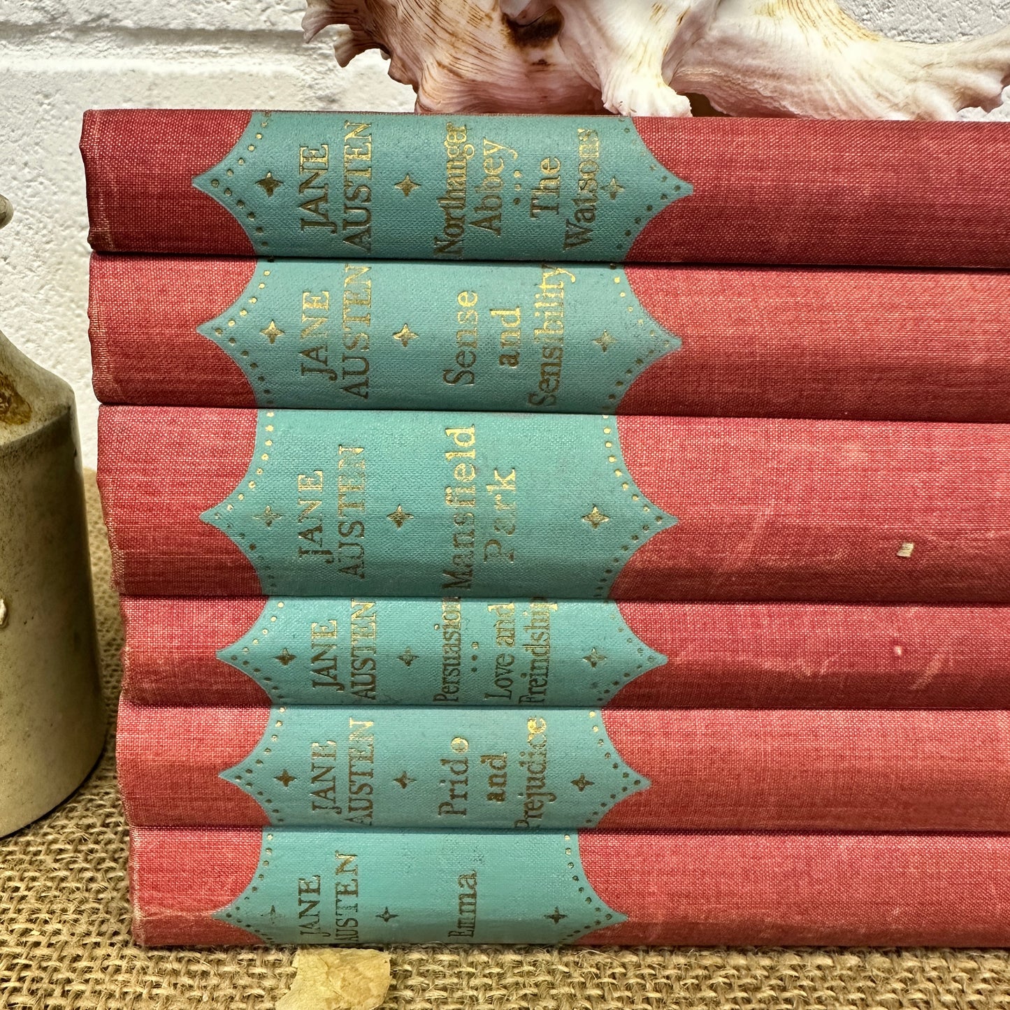 Jane Austen Book Set Red Covers