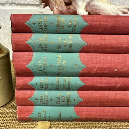 Jane Austen Book Set Red Covers