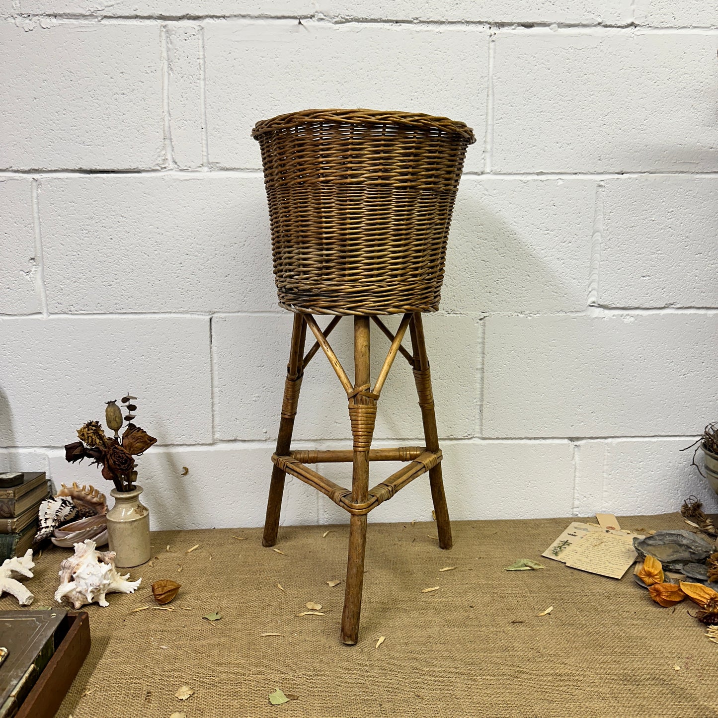 Boho Rattan Plant Stand