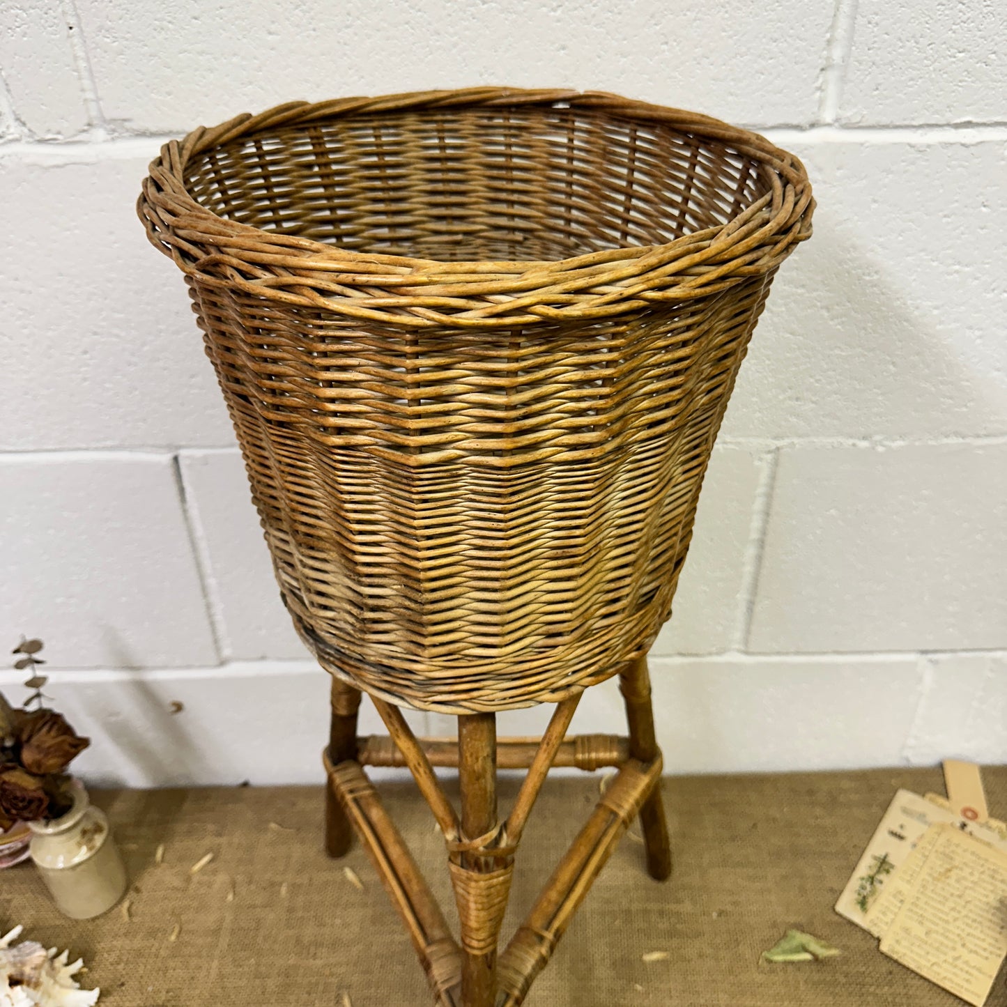 Boho Rattan Plant Stand