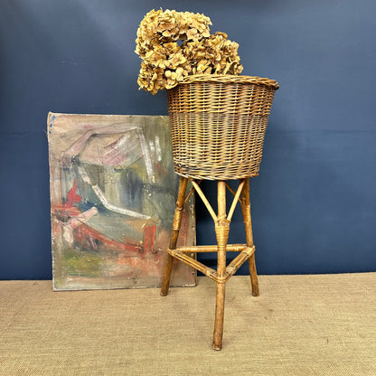 Boho Rattan Plant Stand