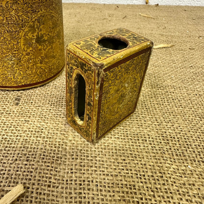 Antique Kashmir Mache Tobacco Set - The Blind Mole