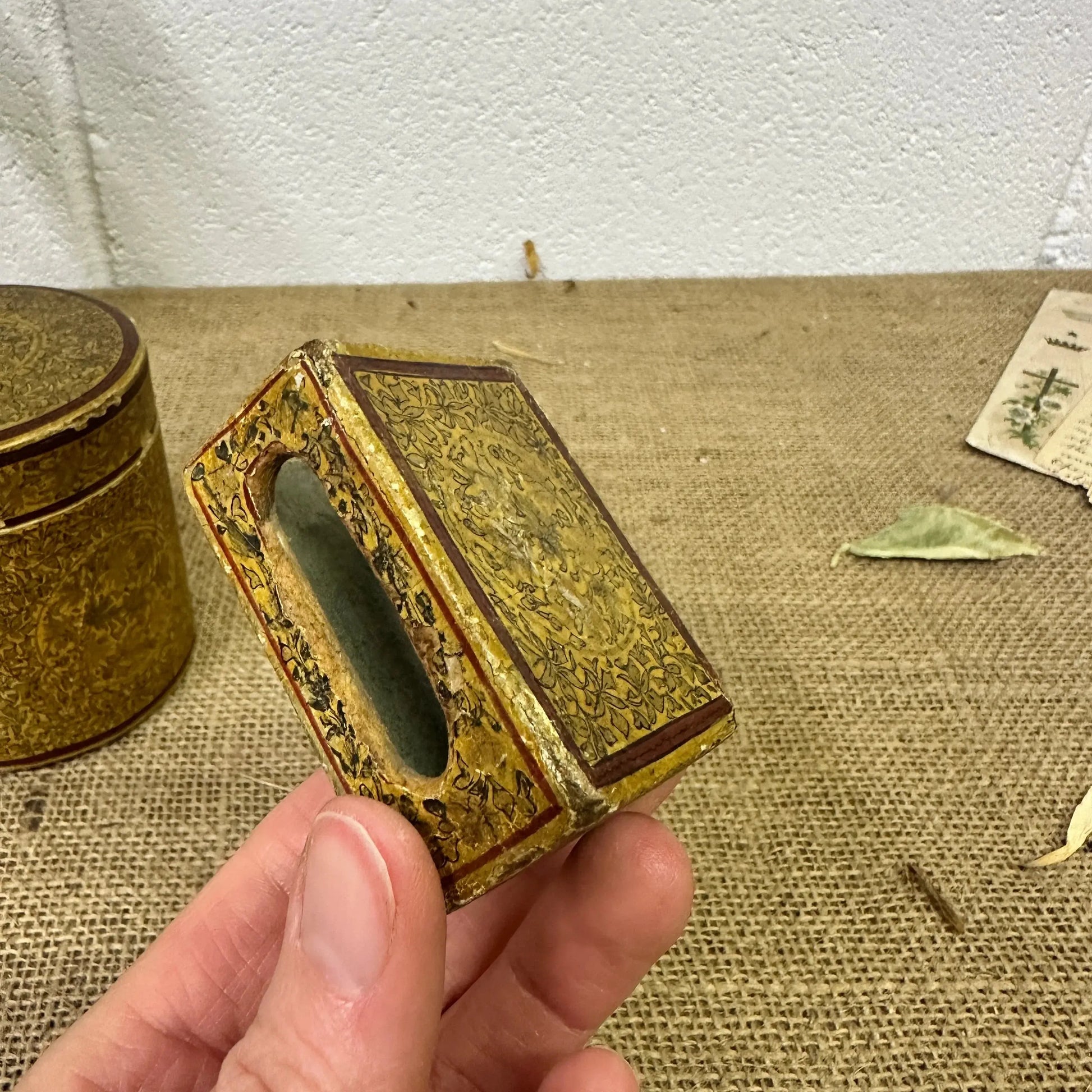 Antique Kashmir Mache Tobacco Set - The Blind Mole