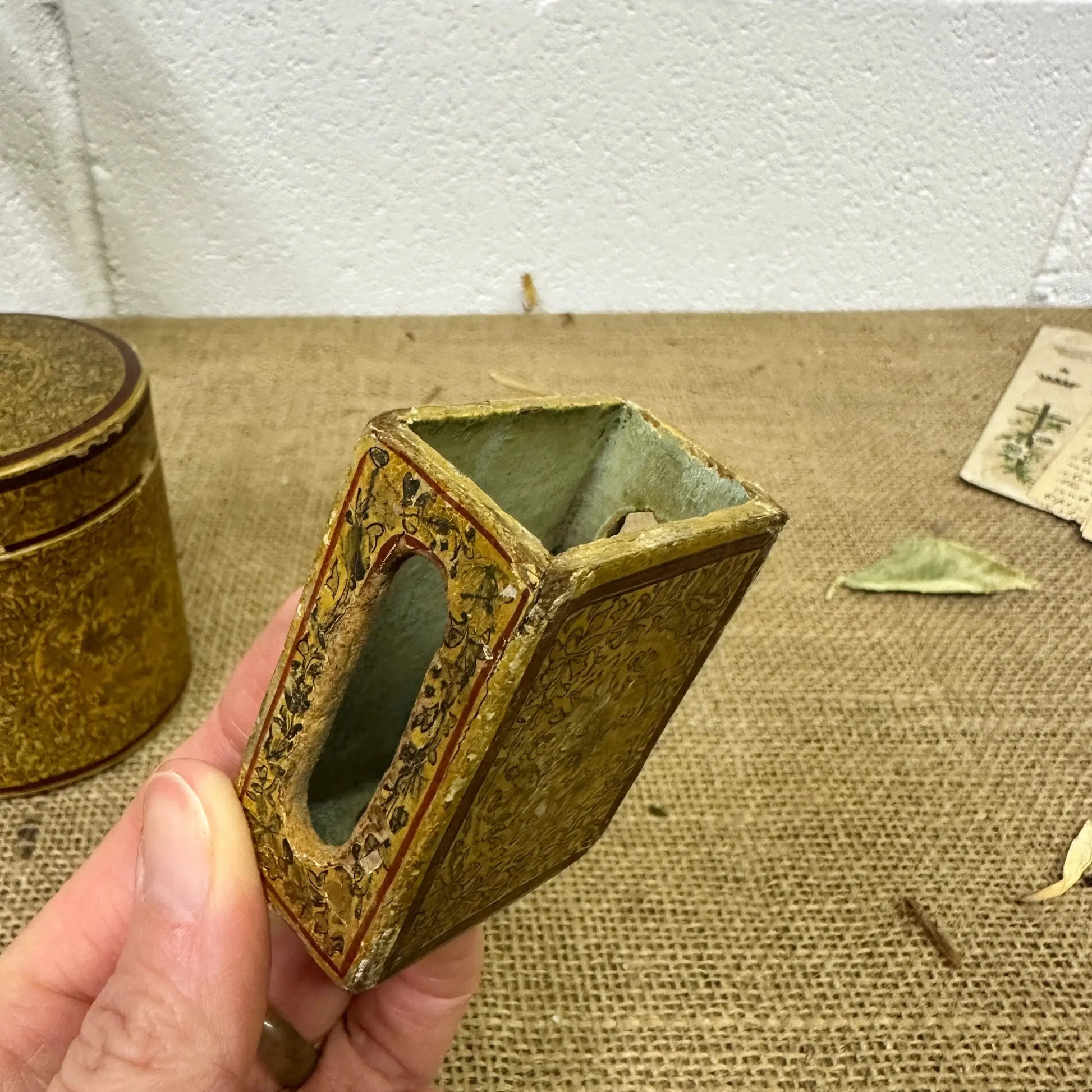 Antique Kashmir Mache Tobacco Set - The Blind Mole